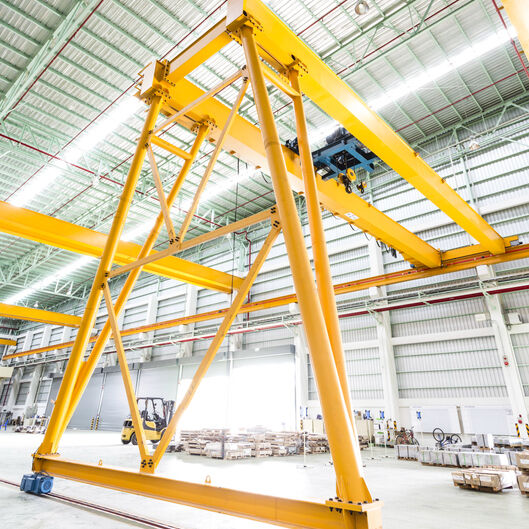 Gantry crane in factory